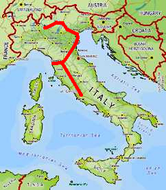 Best of Italy map